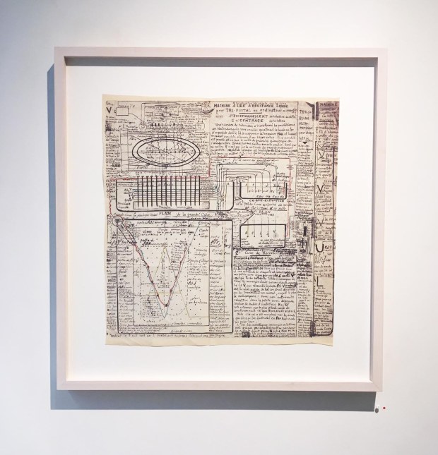 Jean Perdrizet cabestan de l'âme sémaphore, 1971, technique mixte sur papier,45,4 x 75 cm.jpg